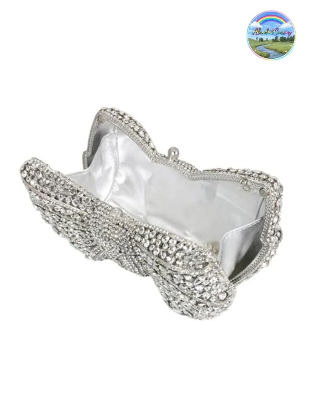 Luxury Rhinestone Evening Clutch with Bowknot Frame